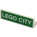 LEGO White Panel 1 x 4 with Rounded Corners with White &#039;LEGO CITY&#039; on Green Sticker (15207)