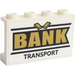 LEGO Бяло Панел 1 x 4 x 2 с &#039;BANK TRANSPORT&#039; и Gold Bars Стикер (14718)