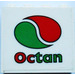 LEGO blanc Panneau 1 x 4 x 3 (Undetermined) avec Green et rouge Octan logo Autocollant (Goujons supérieurs indéterminés) (4215)
