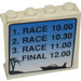 LEGO White Panel 1 x 4 x 3 (Undetermined) with Schedule for Boat Race Sticker (Undetermined Top Studs) (4215)