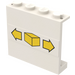 LEGO Wit Paneel 1 x 4 x 3 met Doos en Arrows Sticker zonder zijsteunen, volle noppen (4215)