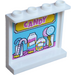 LEGO Weiß Panel 1 x 4 x 3 mit &#039;CANDY&#039;, Lollipops und Candies im Jars Aufkleber mit Seitenstützen, Hohlbolzen (35323)