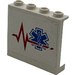 LEGO White Panel 1 x 4 x 3 with EMT Star of Life 4429 Left Sticker with Side Supports, Hollow Studs (60581)