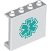 LEGO Weiß Panel 1 x 4 x 3 mit EMT Star of Life mit Seitenstützen, Hohlbolzen (35323 / 105296)