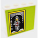LEGO White Panel 1 x 4 x 3 with Knight Picture on Green Background Sticker without Side Supports, Hollow Studs (4215)