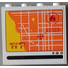 LEGO White Panel 1 x 4 x 3 with Map 60004 Sticker with Side Supports, Hollow Studs (60581)