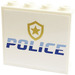 LEGO White Panel 1 x 4 x 3 with &#039;POLICE&#039;, Star Badge Sticker with Side Supports, Hollow Studs (35323)