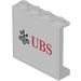 LEGO Blanco Panel 1 x 4 x 3 con &#039;UBS&#039; Pegatina con soportes laterales, espigas huecas (60581)