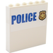 LEGO White Panel 1 x 6 x 5 with Badge,&quot;POLICE&quot; Outside and Board with Photos, Notes Inside Sticker (59349)