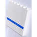 LEGO White Panel 1 x 6 x 5 with Blue Stripe Outside Sticker (59349)