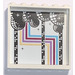 LEGO White Panel 1 x 6 x 5 with colored lines and disco balls Sticker (59349)