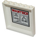 LEGO Wit Paneel 1 x 6 x 5 met Politie en Wanted Mugshots inside van Speelset 60044 Sticker (59349)