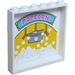LEGO White Panel 1 x 6 x 5 with &#039;POPCORN&#039; Inside and Mirror with Heart, Star, Rainbow, Lightning, and Emoji Outside Sticker (59349)
