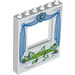 LEGO White Panel 1 x 6 x 6 with Window Cutout with Curtains and Flowers (15627 / 25069)