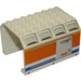 LEGO blanc Panneau 6 x 8 x 4 Fuselage avec Sliding Porte, Bleu Stripe, Orange Surface (42604)