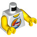 LEGO Bianco Paradisa Busto Tank Superiore con Sailboat logo con Giallo Braccia e Giallo Mani (973 / 76382)