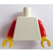 LEGO White Plain Torso with Red Arms and Yellow Hands (73403 / 88585)