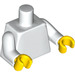 LEGO White Plain Torso with White Arms and Yellow Hands (76382 / 88585)