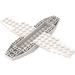 LEGO Wit Vliegtuig Onderzijde 18 x 16 x 1 x 1 1/3 (35106)