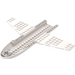 LEGO White Plane Bottom 26 x 24 x 1.33 (67138)