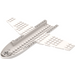 LEGO Wit Vliegtuig Onderzijde 26 x 24 x 1.33 (67138)