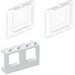 LEGO White Plane Window 1 x 4 x 2 with Transparent Glass