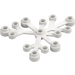 LEGO White Plant Leaves 6 x 5 (2417)