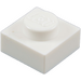 LEGO Weiß Platte 1 x 1 (3024 / 30008)