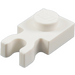 LEGO Weiß Platte 1 x 1 mit Vertikale Clip (Dicker U-Clip) (4085 / 60897)