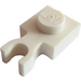 LEGO White Plate 1 x 1 with Vertical Clip (Thin &#039;U&#039; Clip) (4085 / 60897)