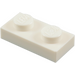 LEGO blanc assiette 1 x 2 (3023 / 28653)