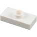 LEGO blanc assiette 1 x 2 avec 1 Stud (sans rainure inférieure) (3794)
