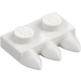 LEGO White Plate 1 x 2 with 3 Teeth (15208)