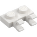 LEGO White Plate 1 x 2 with Horizontal Clips (flat fronted clips) (60470)