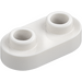 LEGO White Plate 1 x 2 with Rounded Ends and Open Studs (35480)