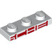 LEGO Weiß Platte 1 x 3 mit reverse rot print to reveal &#039;SCHE&#039;  (3623 / 25079)