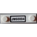 LEGO White Plate 1 x 4 with Two Studs with &quot;JM60004&quot; Sticker without Groove (92593)