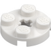 LEGO Blanc assiette 2 x 2 Rond avec Trou d&#039;essieu (avec trou d&#039;axe en &#039;X&#039;) (4032)