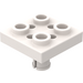 LEGO White Plate 2 x 2 with Bottom Pin (Small Holes in Plate) (2476)