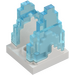 LEGO White Plate 2 x 2 with Marbled Transparent Blue Fire (41685)