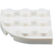 LEGO White Plate 3 x 3 Round Corner (30357)