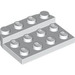 LEGO Weiß Platte 3 x 4 x 0.7 Gerundet (3263)