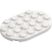 LEGO White Plate 4 x 6 Circle (3766)