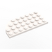 LEGO White Plate 4 x 8 Round Wing Curved Left