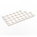 LEGO White Plate 4 x 8 Round Wing Curved Right