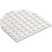 LEGO Wit Plaat 8 x 8 Rond Halve Cirkel (41948)