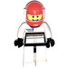 LEGO White Porsche Driver Minifigure