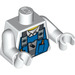 LEGO Blanc Power Miners Torse avec Bleu Overall Bib (973 / 76382)