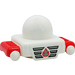 LEGO White Primo 1 x 1 plate with fire pattern and red mudguards