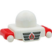 LEGO White Primo 1 x 1 plate with fire pattern and red mudguards